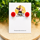 Classic Red Round Acrylic Stud Earrings