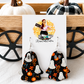 Spooky Ghost & Pumpkin Halloween Ghost-Shaped Earrings