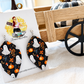 Spooky Ghost & Pumpkin Halloween Teardrop Earrings