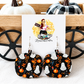 Spooky Ghost & Pumpkin Halloween Pumpkin-Shaped Earrings