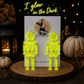 Glow-in-the-Dark Pumpkin Skeleton Earrings | Halloween Dangle Earrings