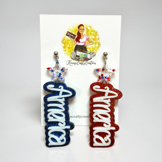 All-American Patriotic Statement Earrings