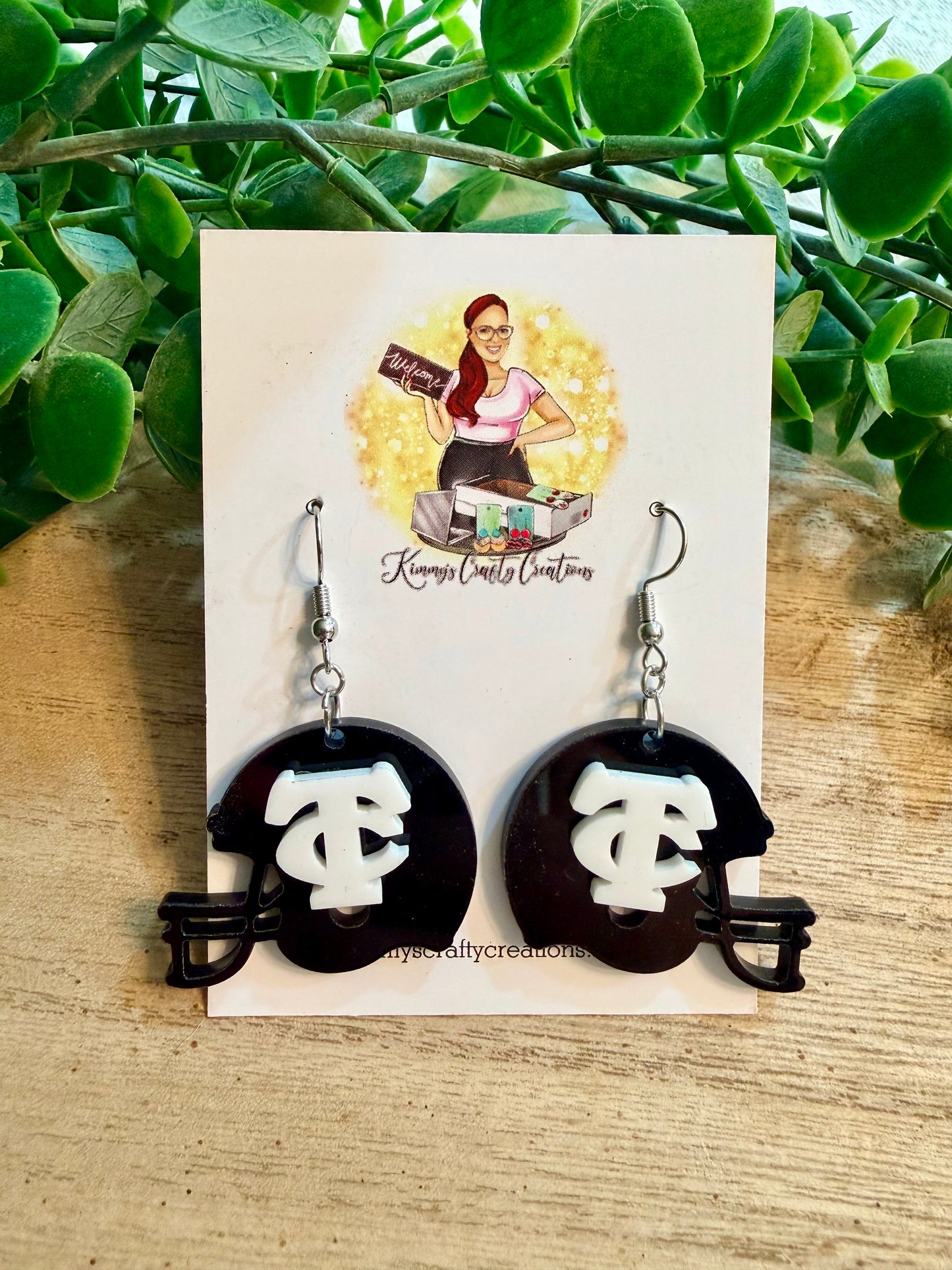 Carbondale Terriers Football Helmet Earrings