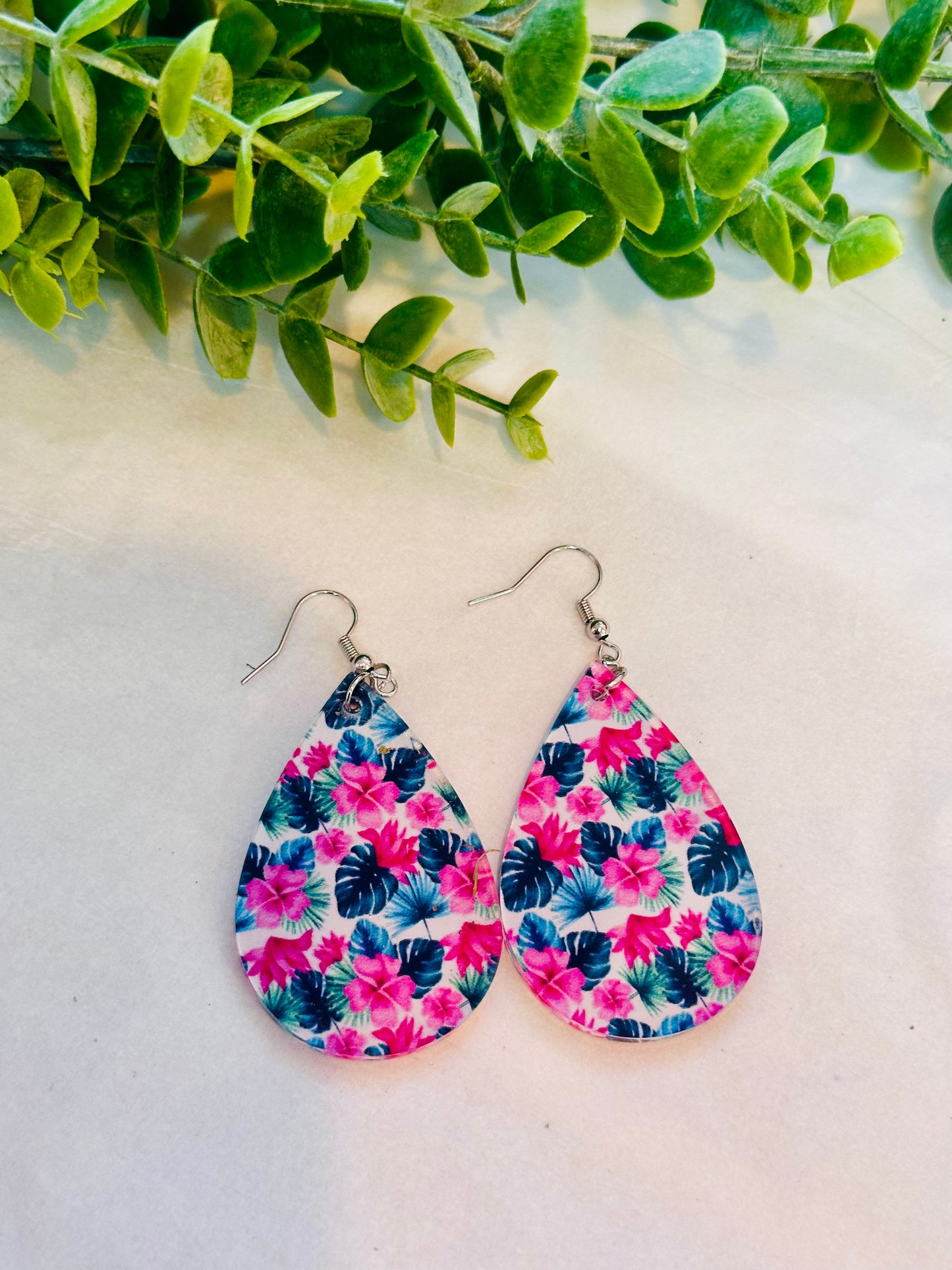 Tropical Print Earrings