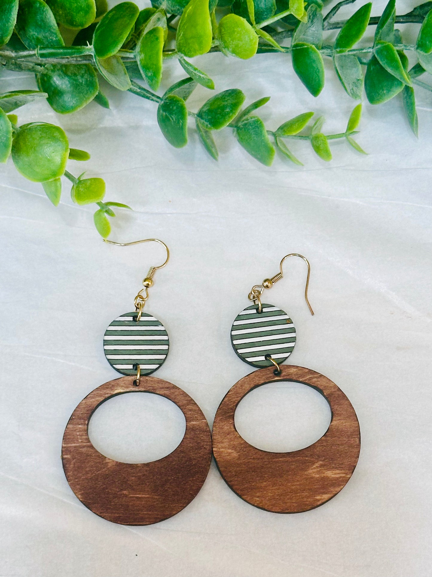 Wooden Retro Vintage Hoops