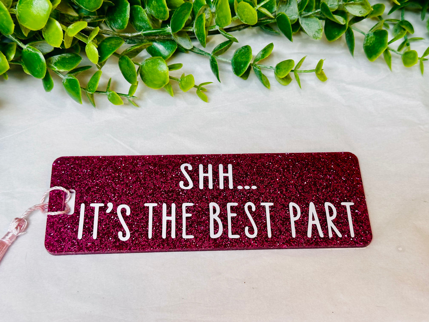 Acrylic Pink Glitter Bookmarks with Quotes And Funny Sayings