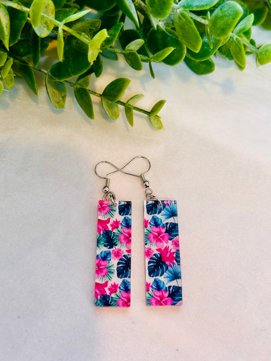 Tropical Print Earrings