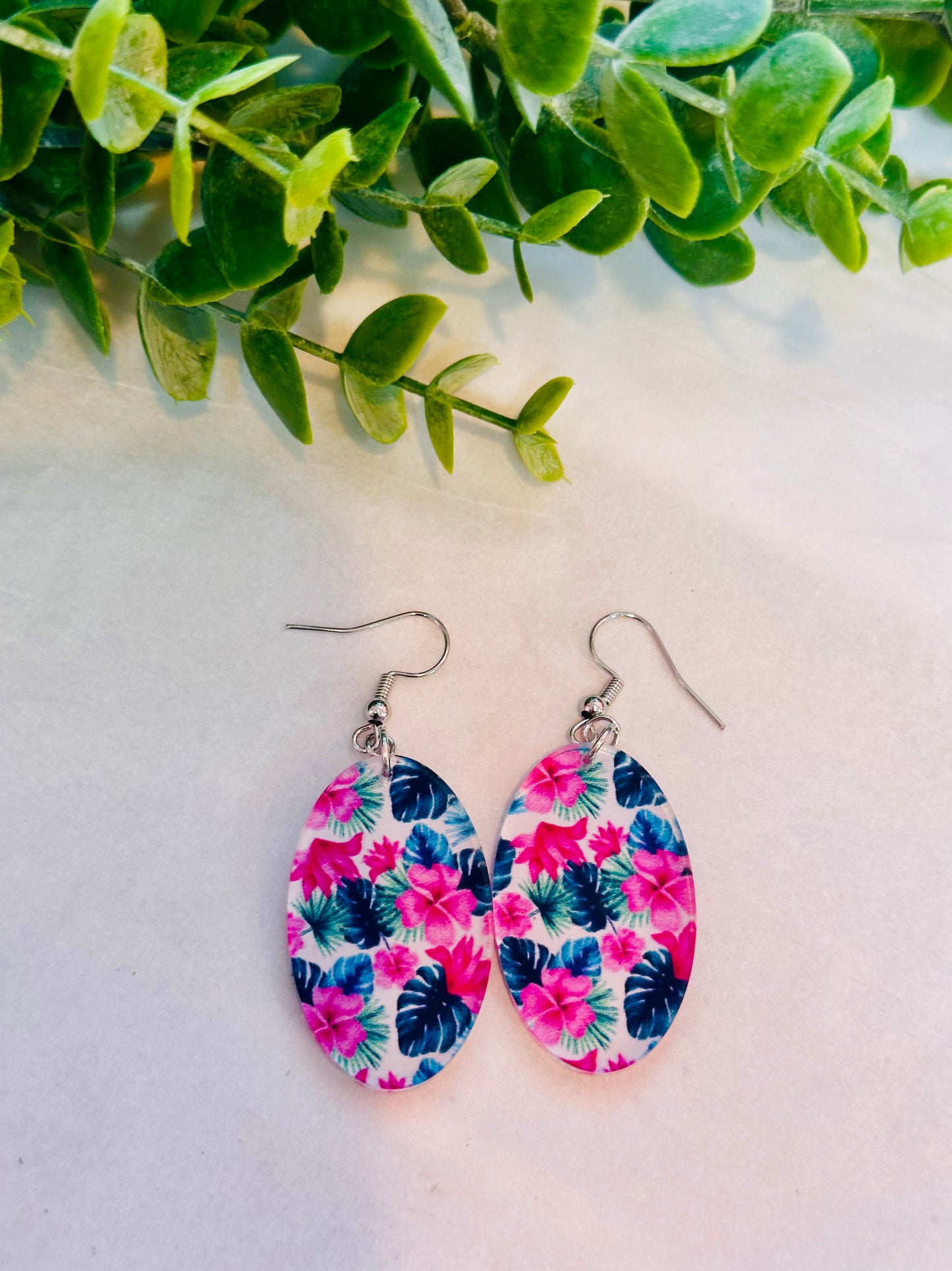 Tropical Print Earrings