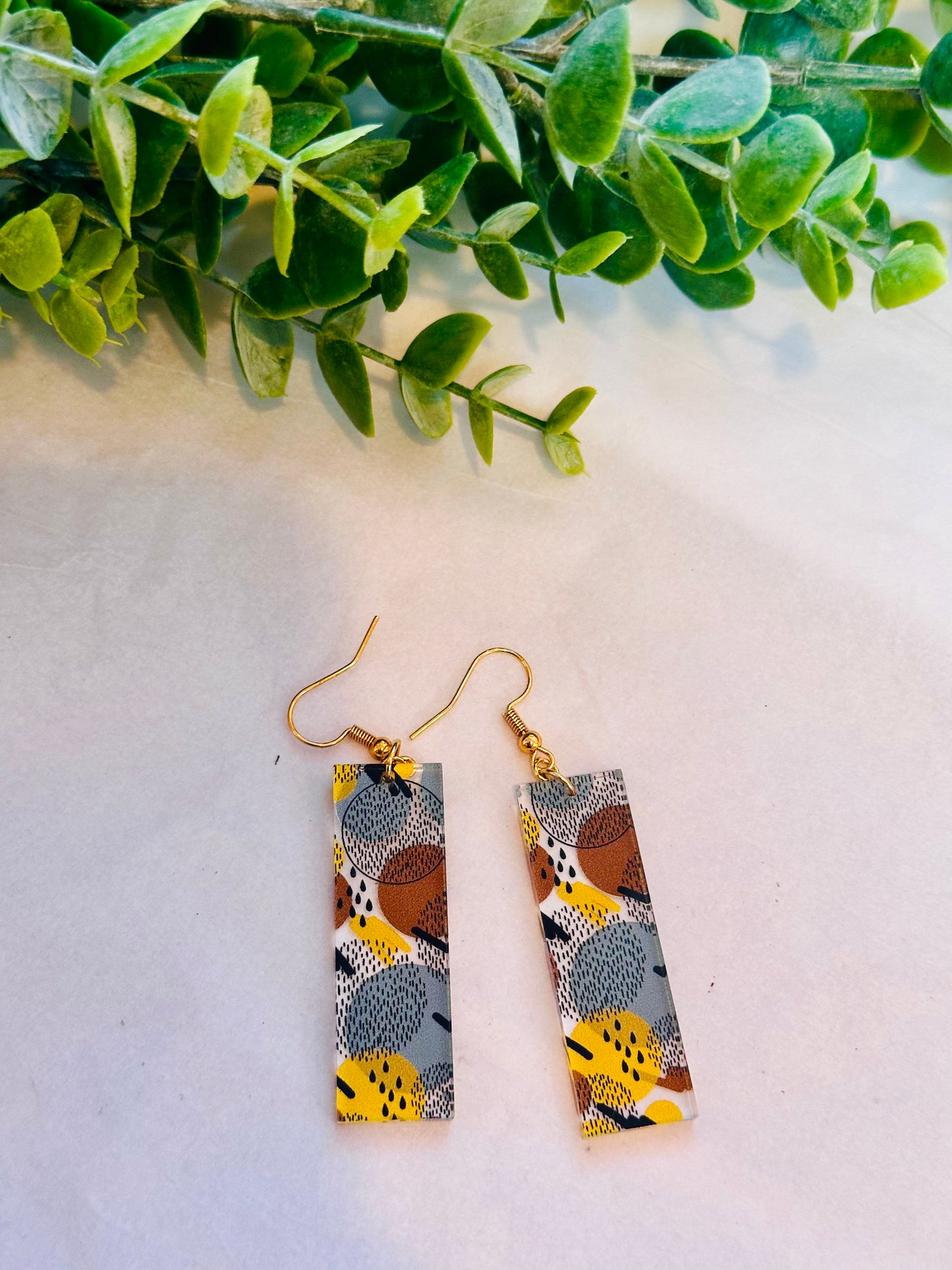 80’s Circle Print Earrings