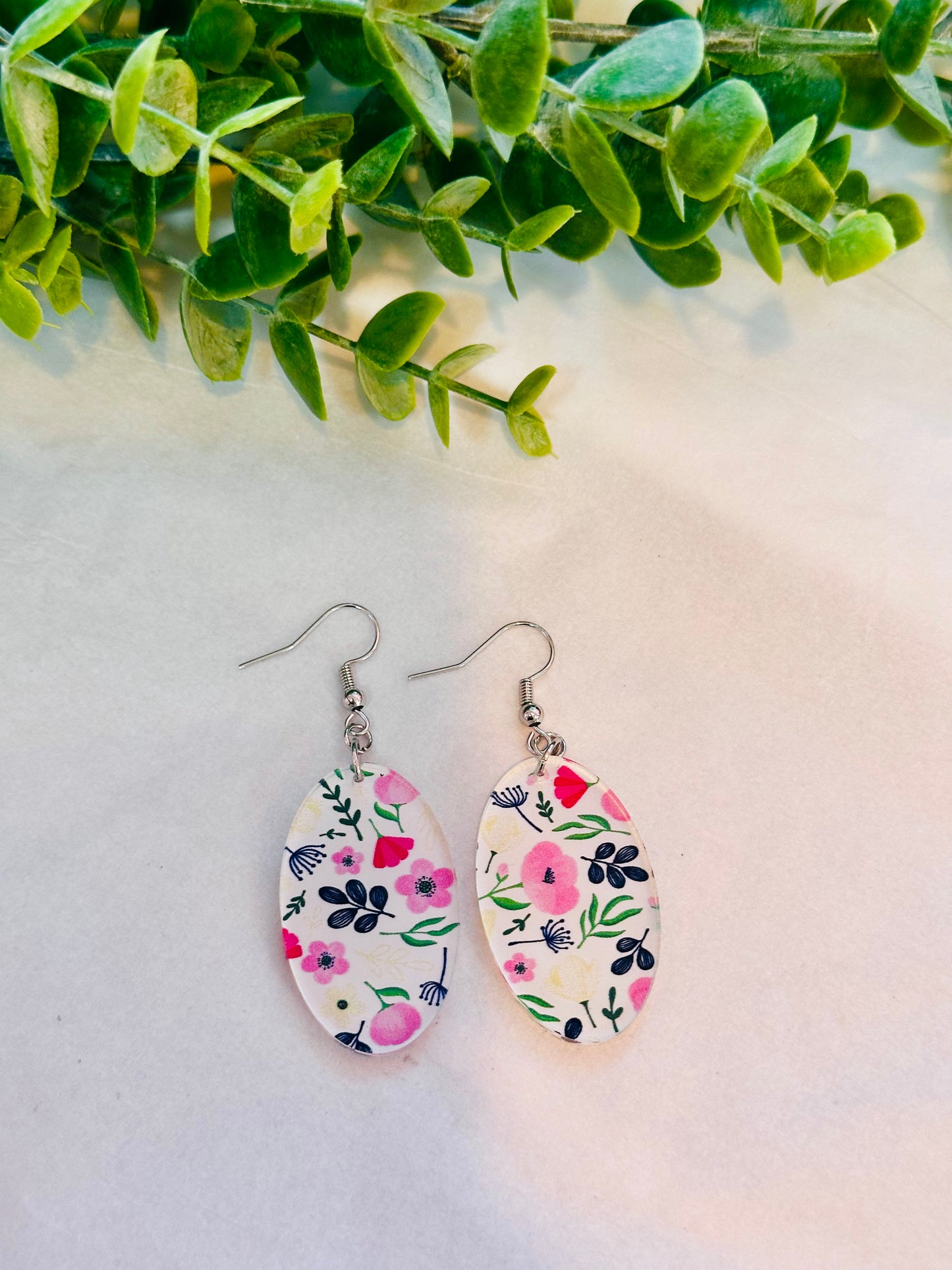 Floral Print Earrings