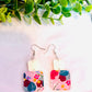 Floral Print Square Dangles