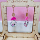 Floral Print 3 Layer Dangles
