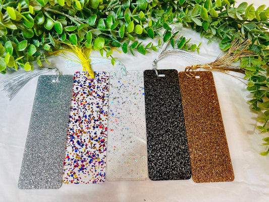 Acrylic Glitter Bookmarks