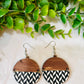 Chevron Circle Split Earrings