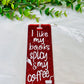Red Glitter Bookmarks with Quotes