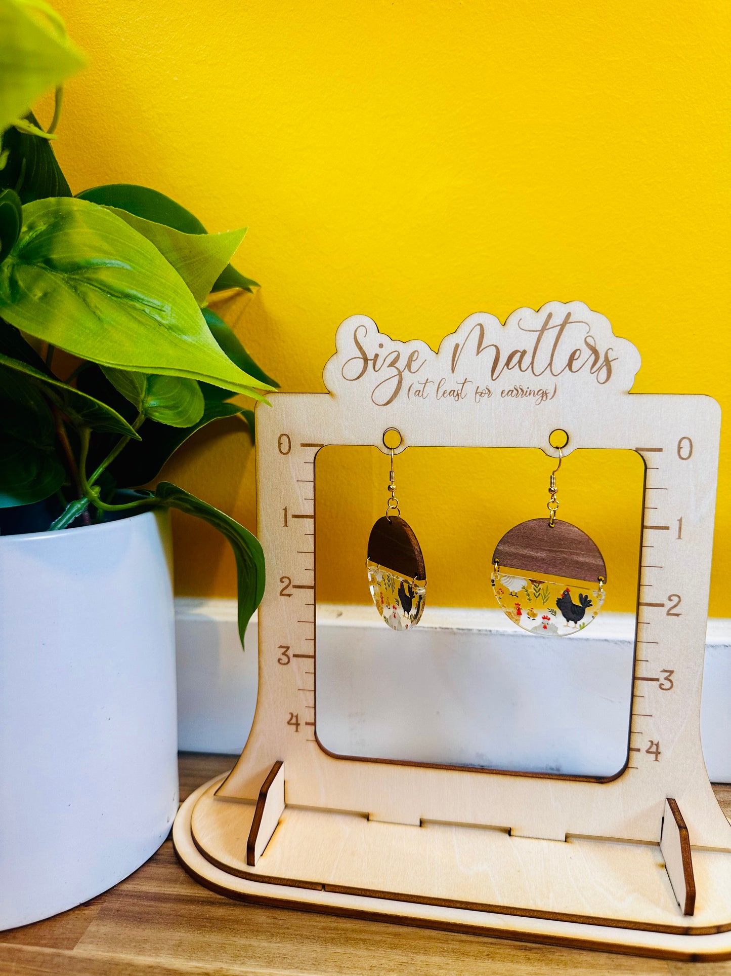 Half Split Circle Earrings