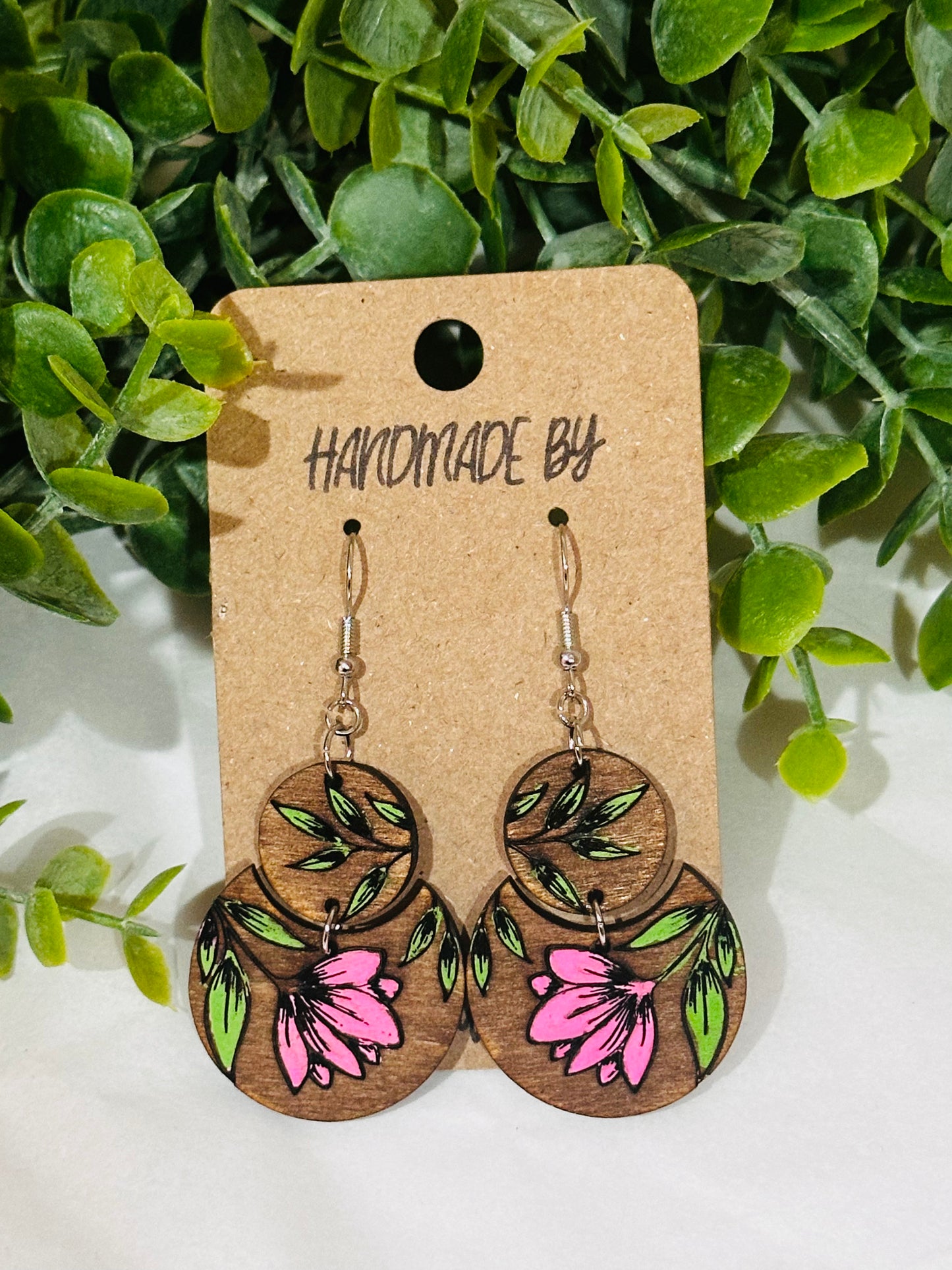 Floral Handpainted Dangles