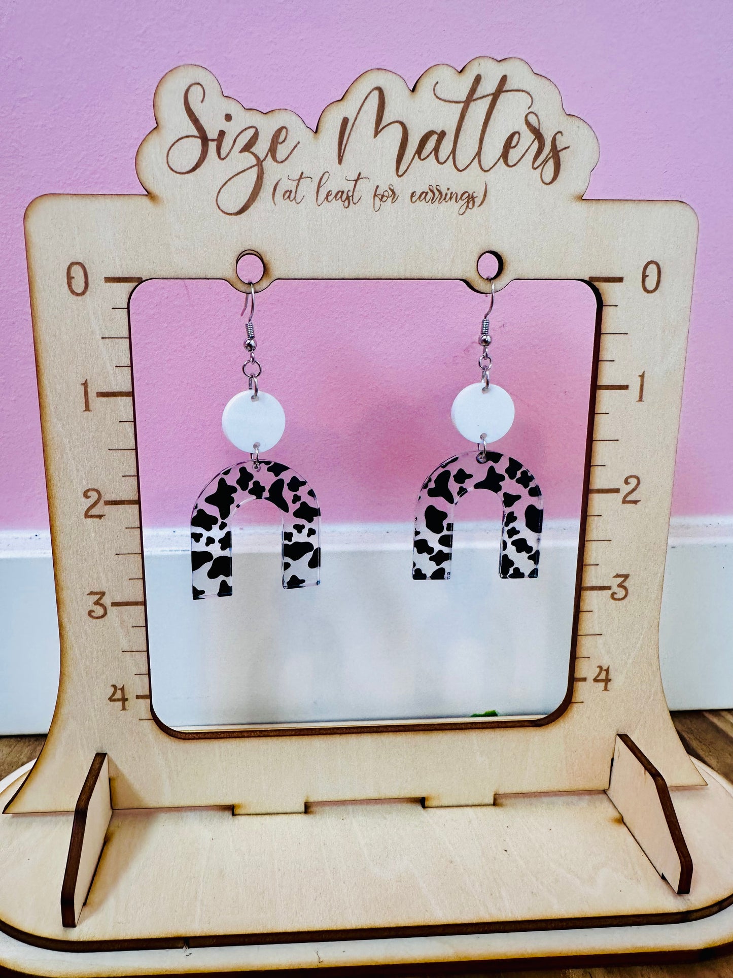 Boho Style Cow Print Earrings