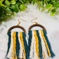 Half Circle Mid length Macrame Earrings