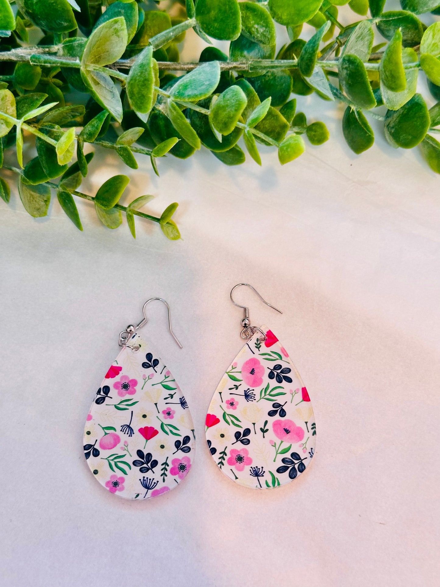 Floral Print Earrings