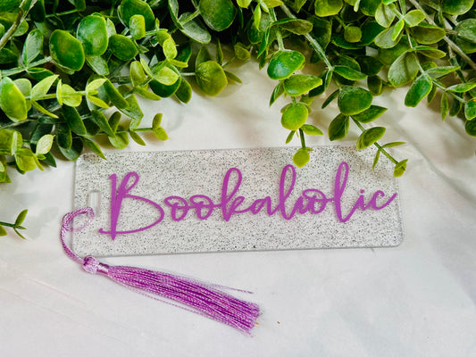 Bookaholic Glitter Bookmark