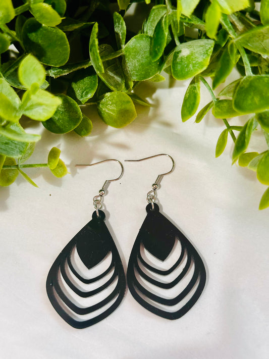 Black Acrylic Dangles