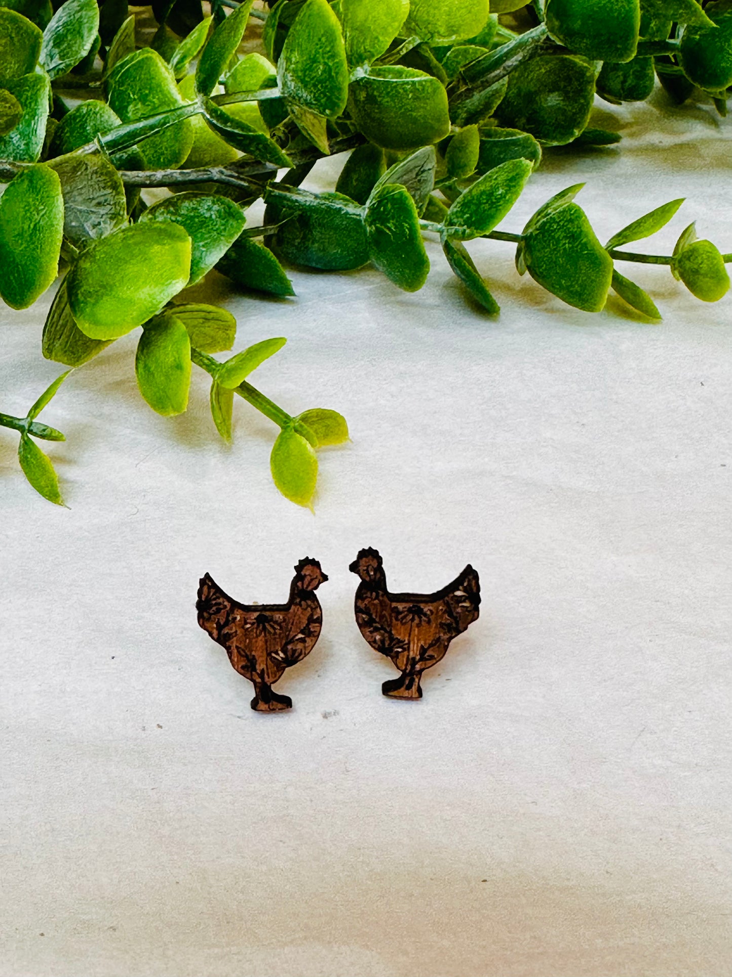 Floral Chicken Studs