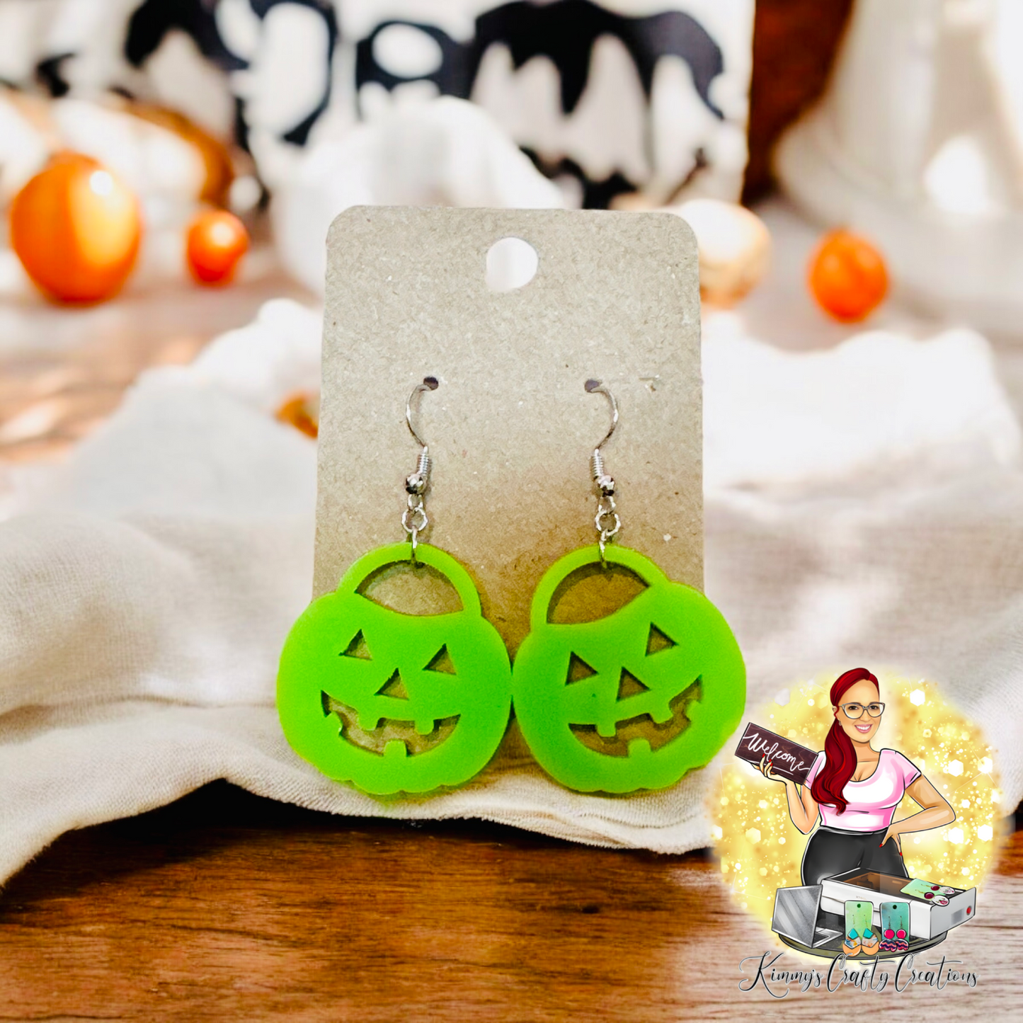 Halloween Bucket Earrings