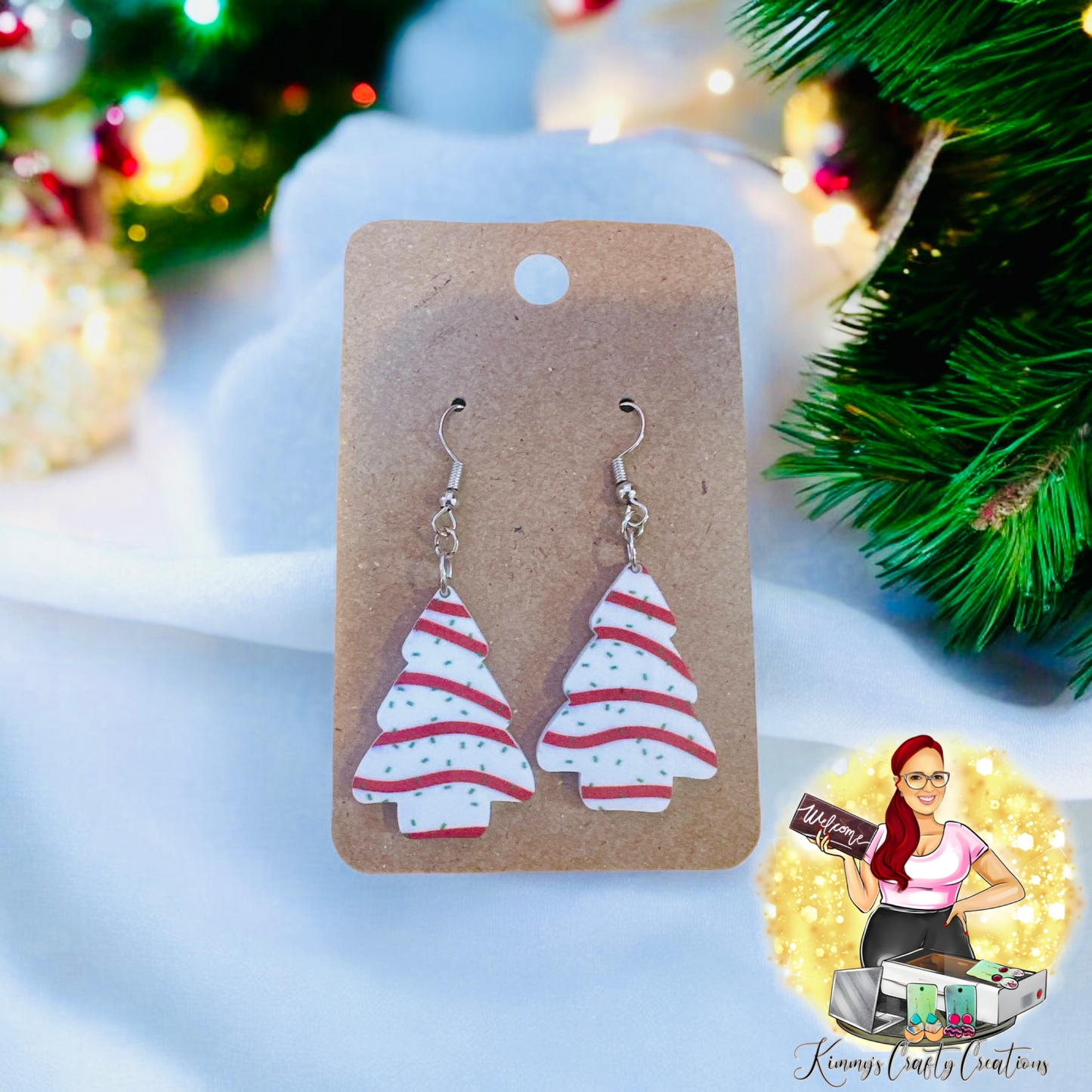 Christmas Cake Earrings