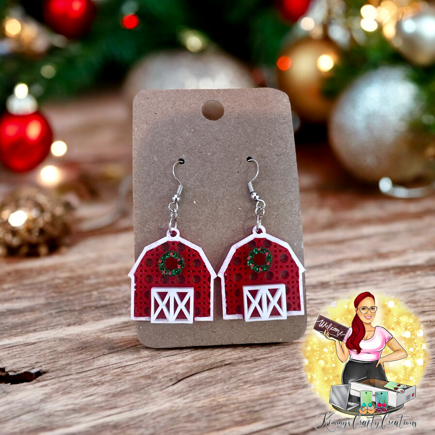 Christmas Barn Earrings