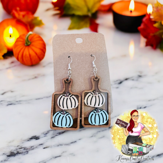 Pumpkin Cutting Board Earrings