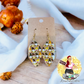 Fall Gnome Print Oval Earrings