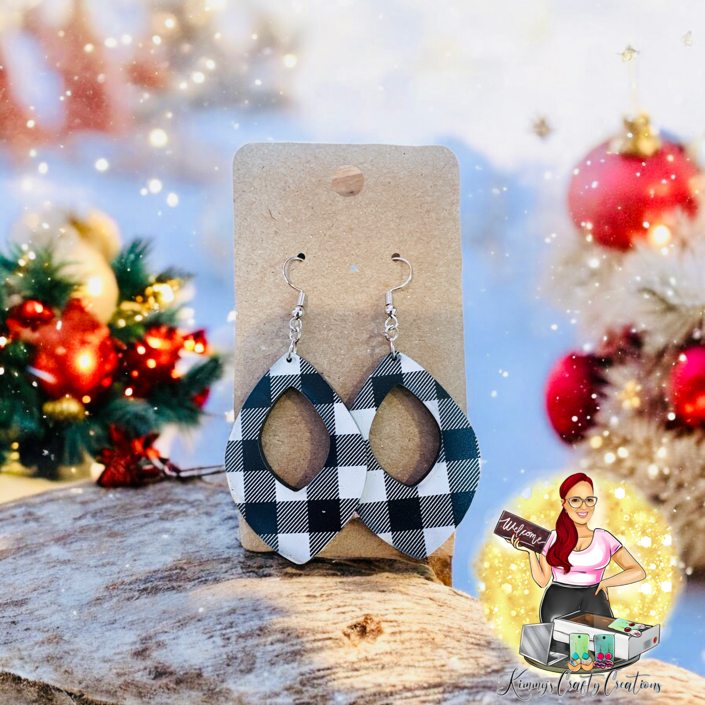 Plaid Trio Earrings