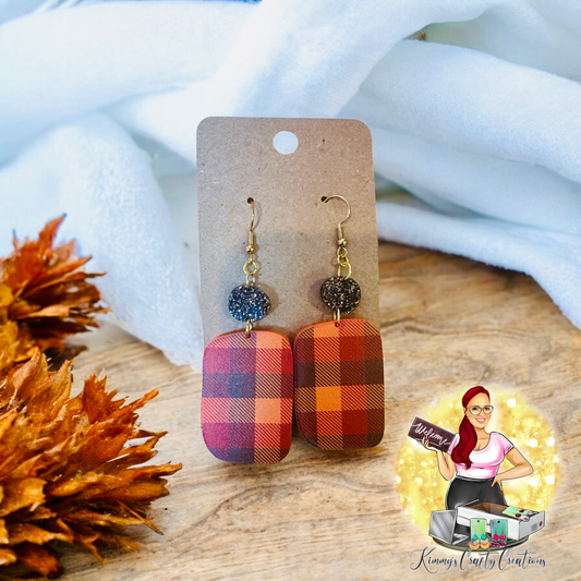 Fall Plaid Layer Dangles