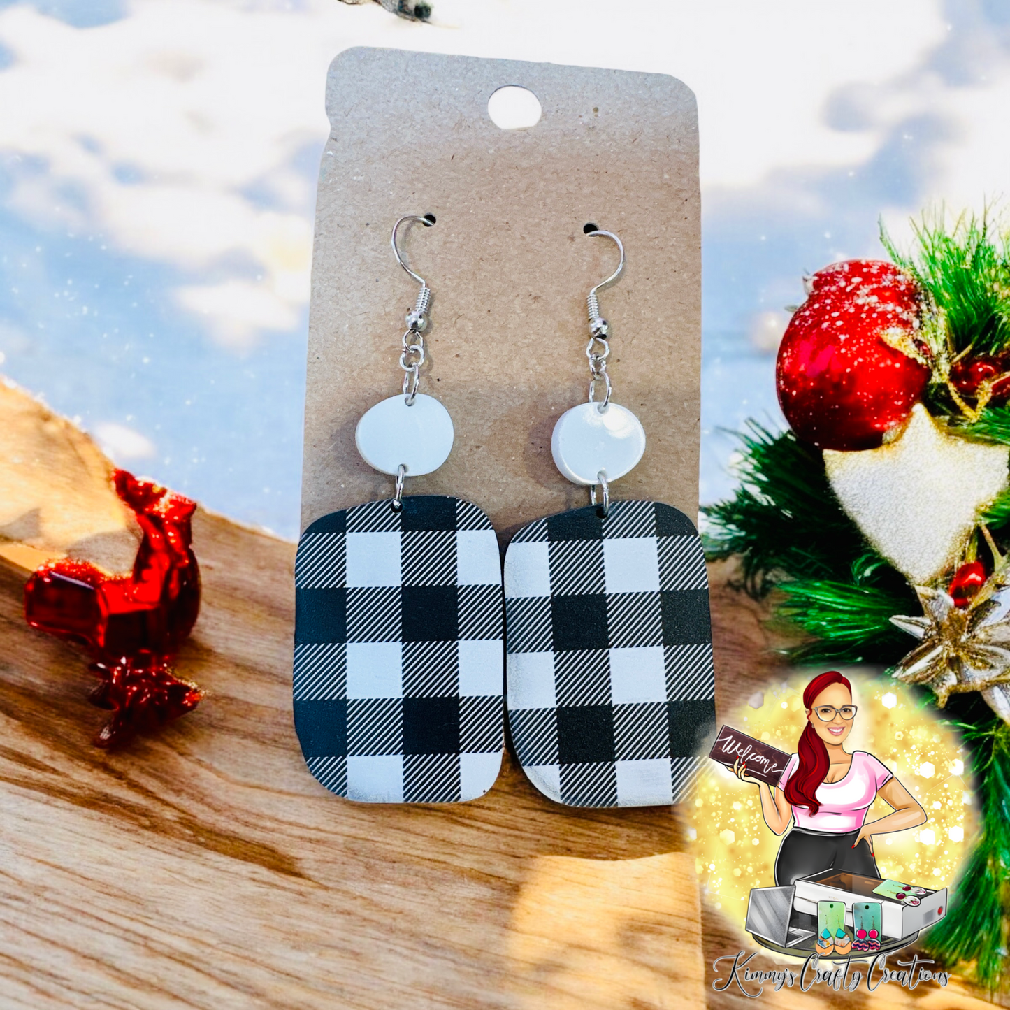 Buffalo Plaid Layer Dangles