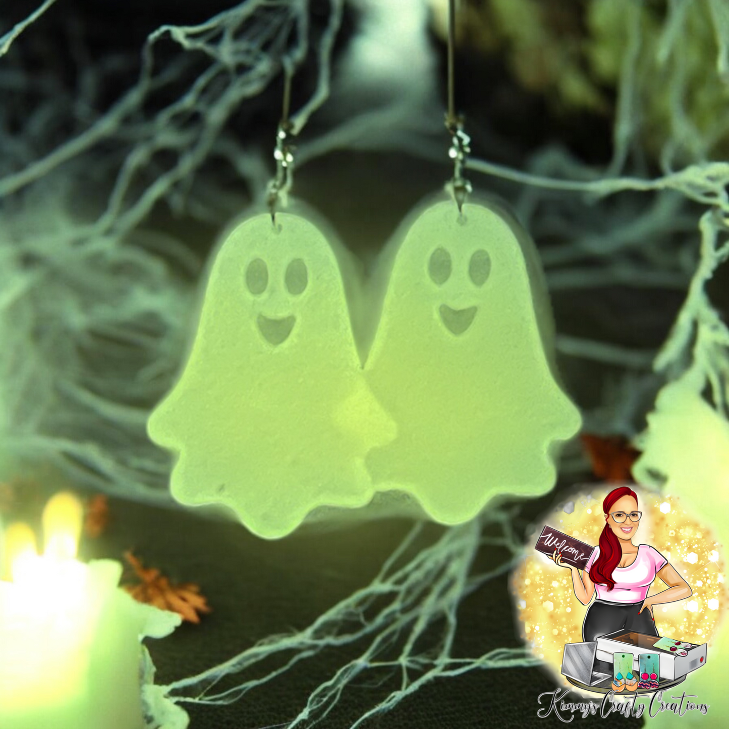 Glow in the Dark Ghost Dangles