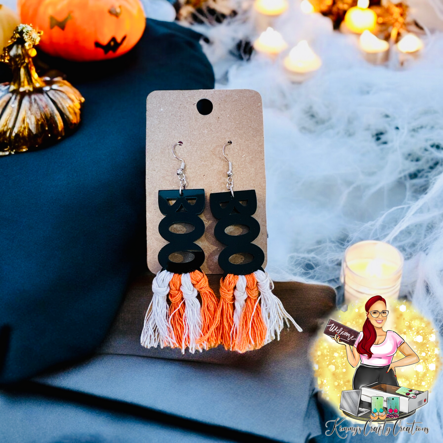 BOO Macrame Earrings