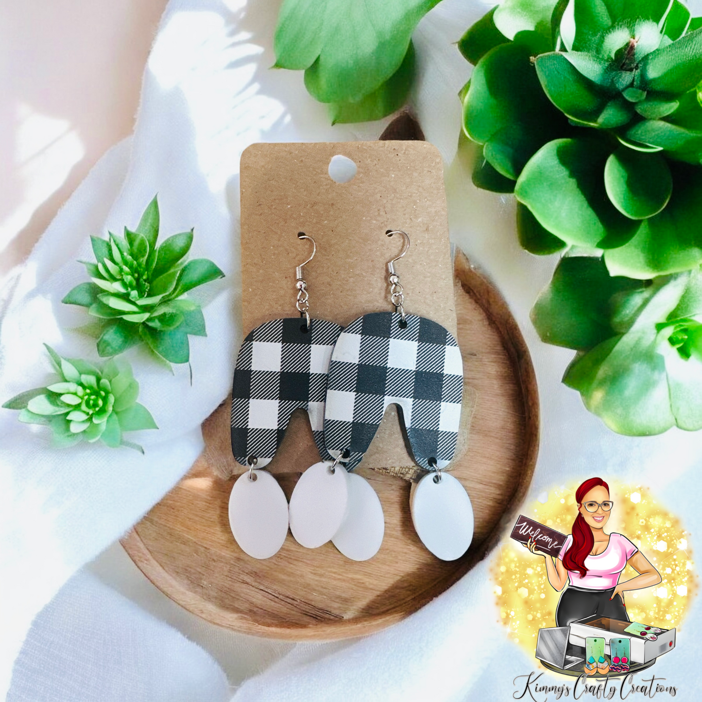 Plaid Boho Dangles