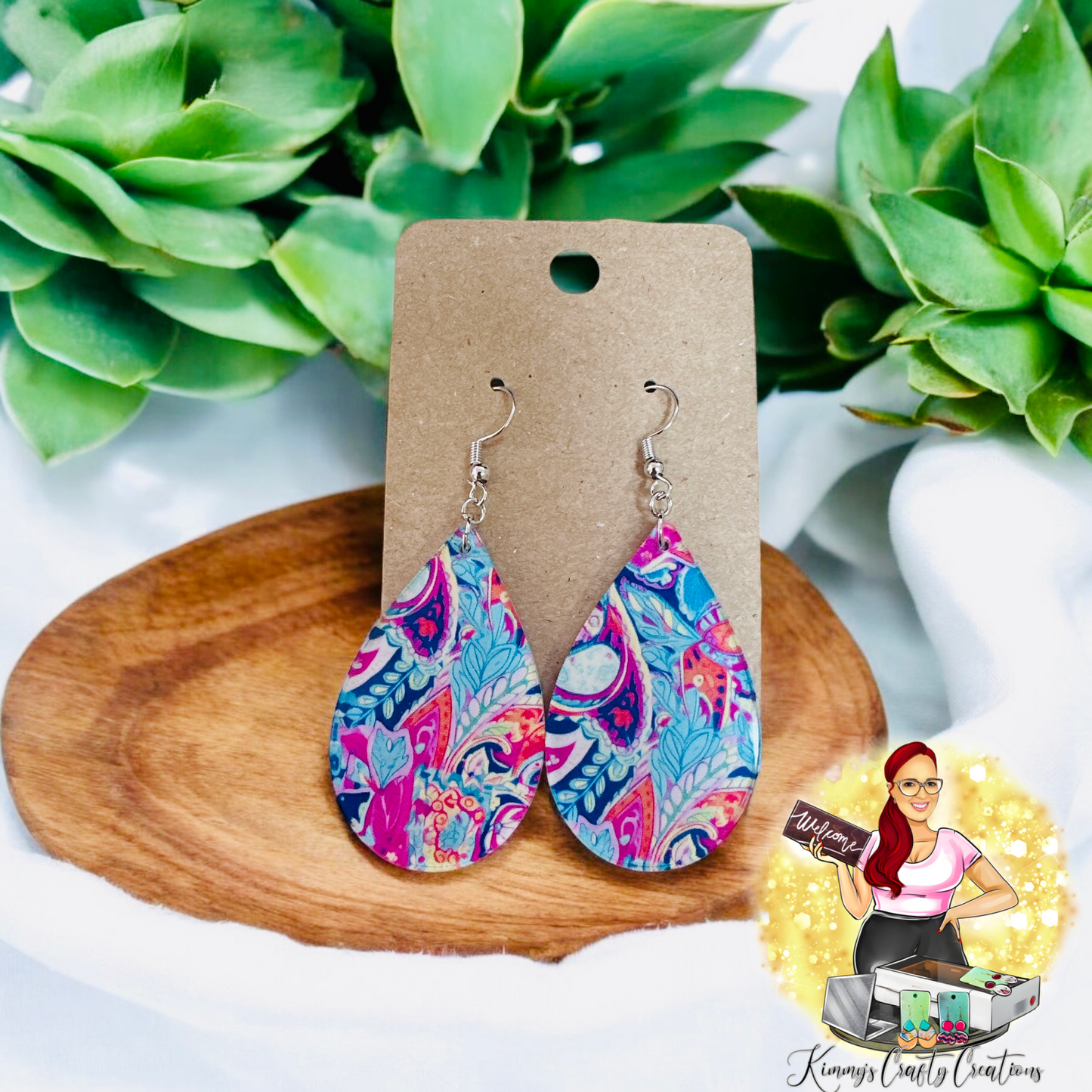 Paisley Print Earrings