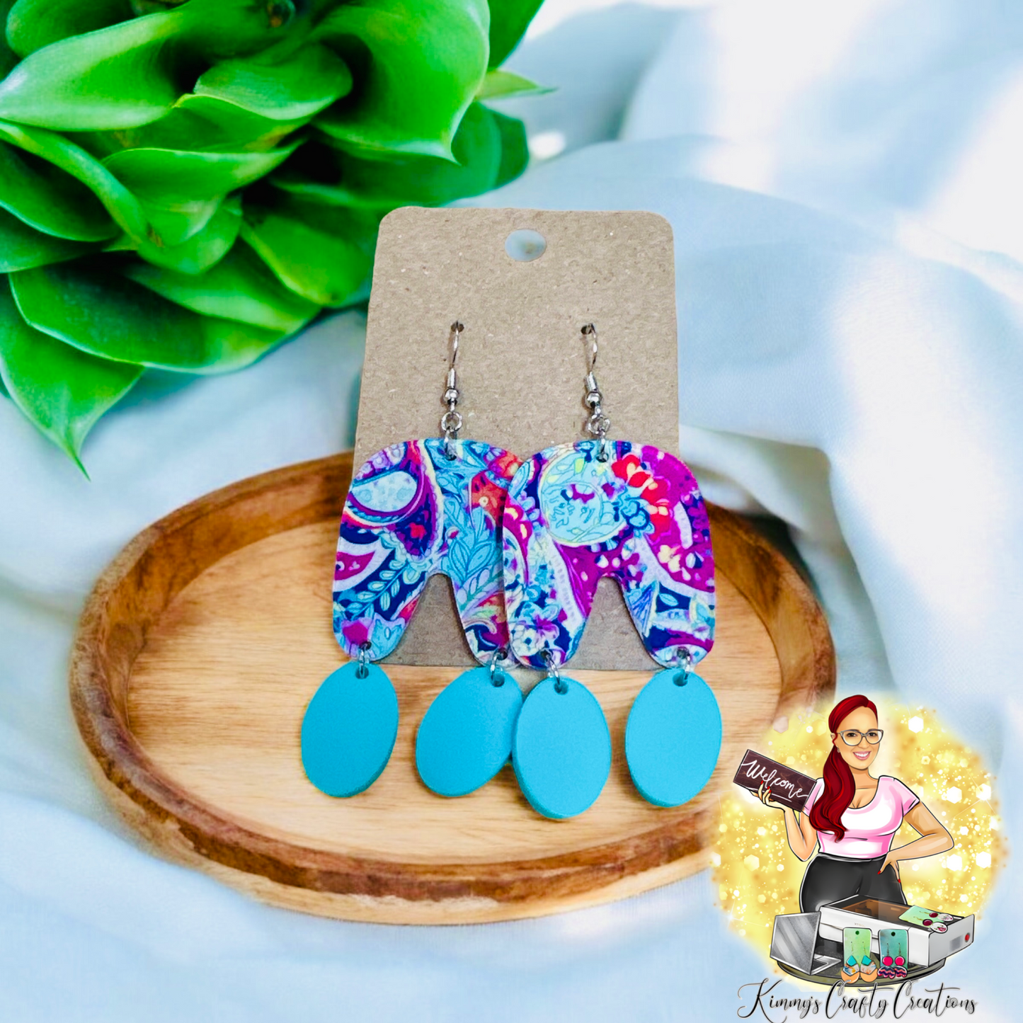 Paisley Print Earrings