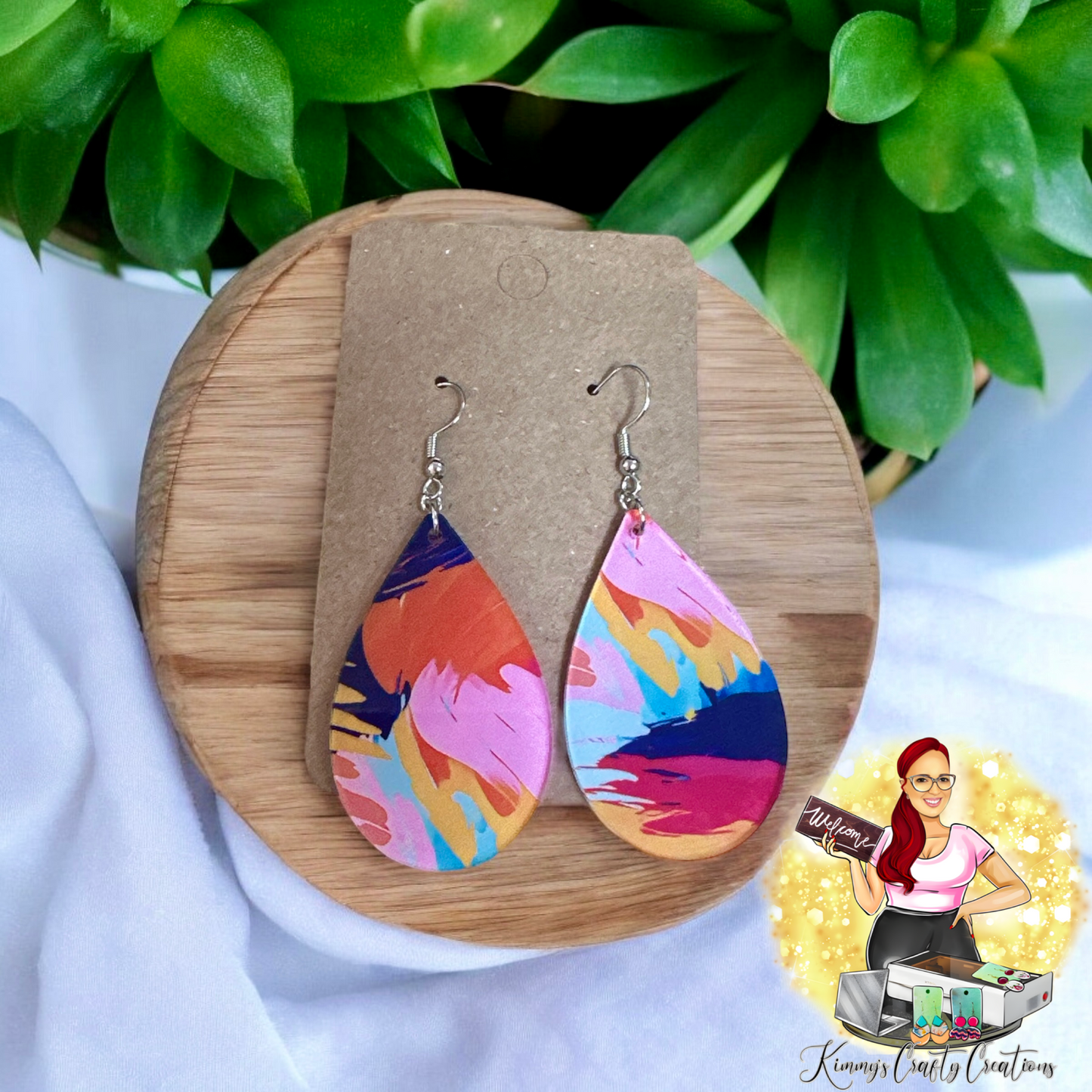 Splattered Paint Earrings