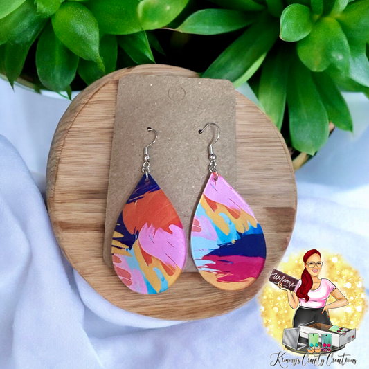 Splattered Paint Earrings