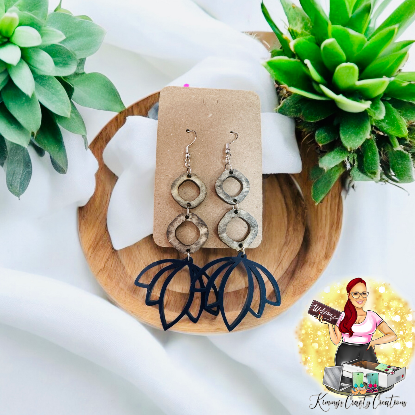 Hanging Lotus Earrings