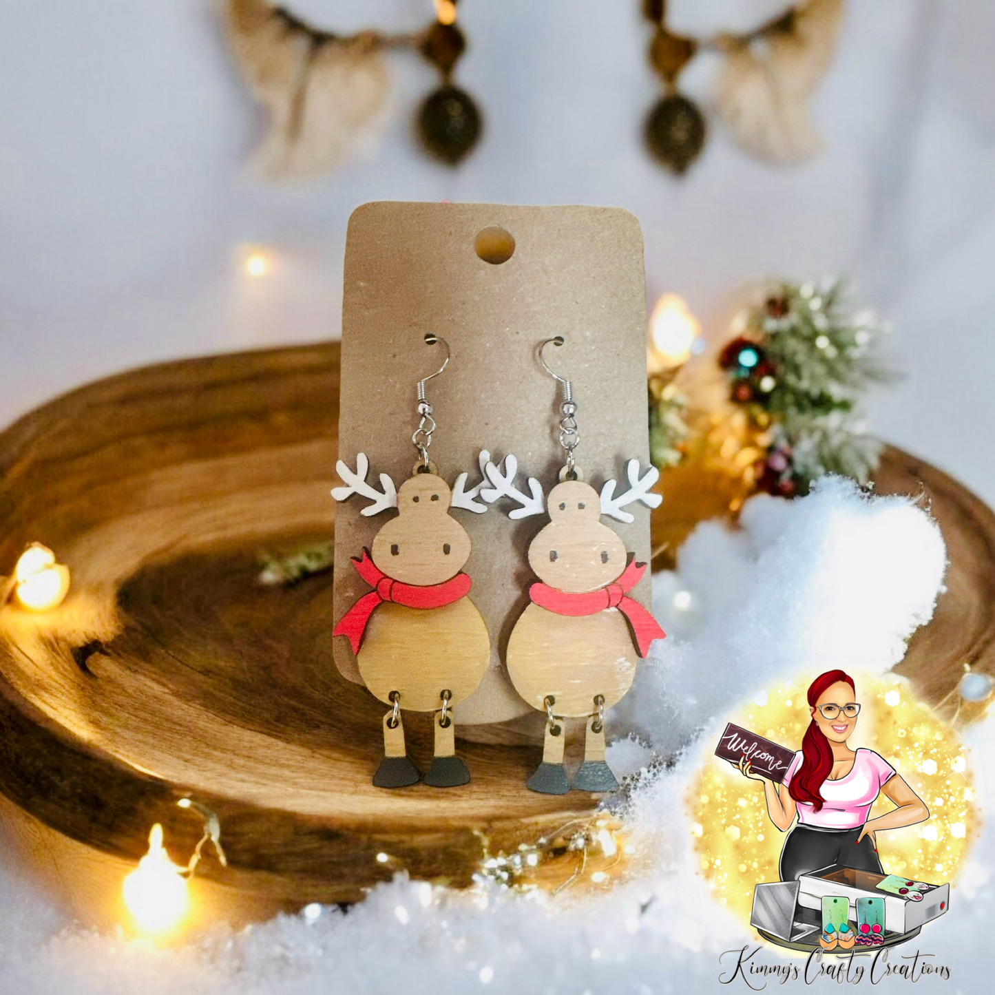 Christmas Moose Earrings