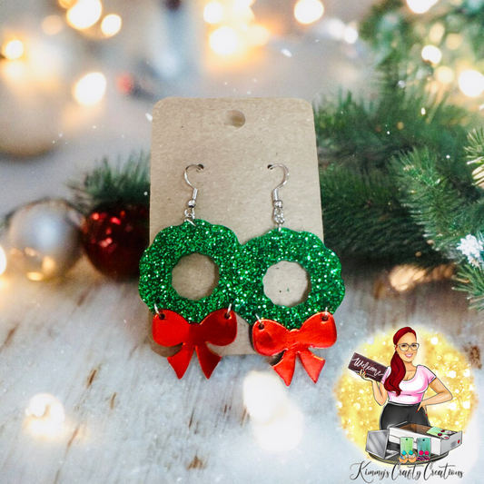 Christmas Wreath Earrings