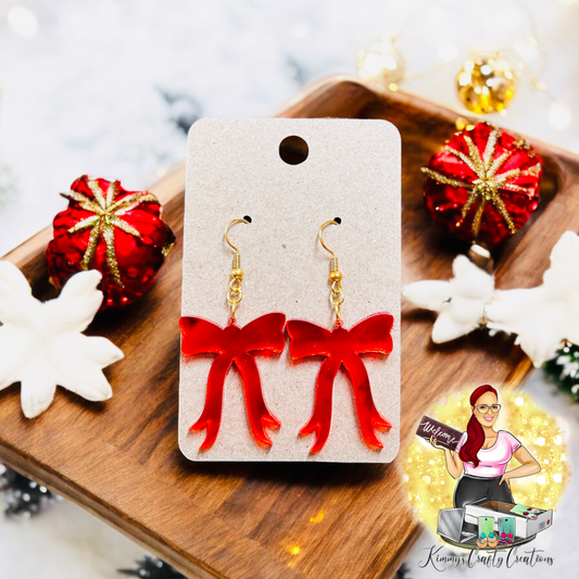 Christmas Bow Earrings