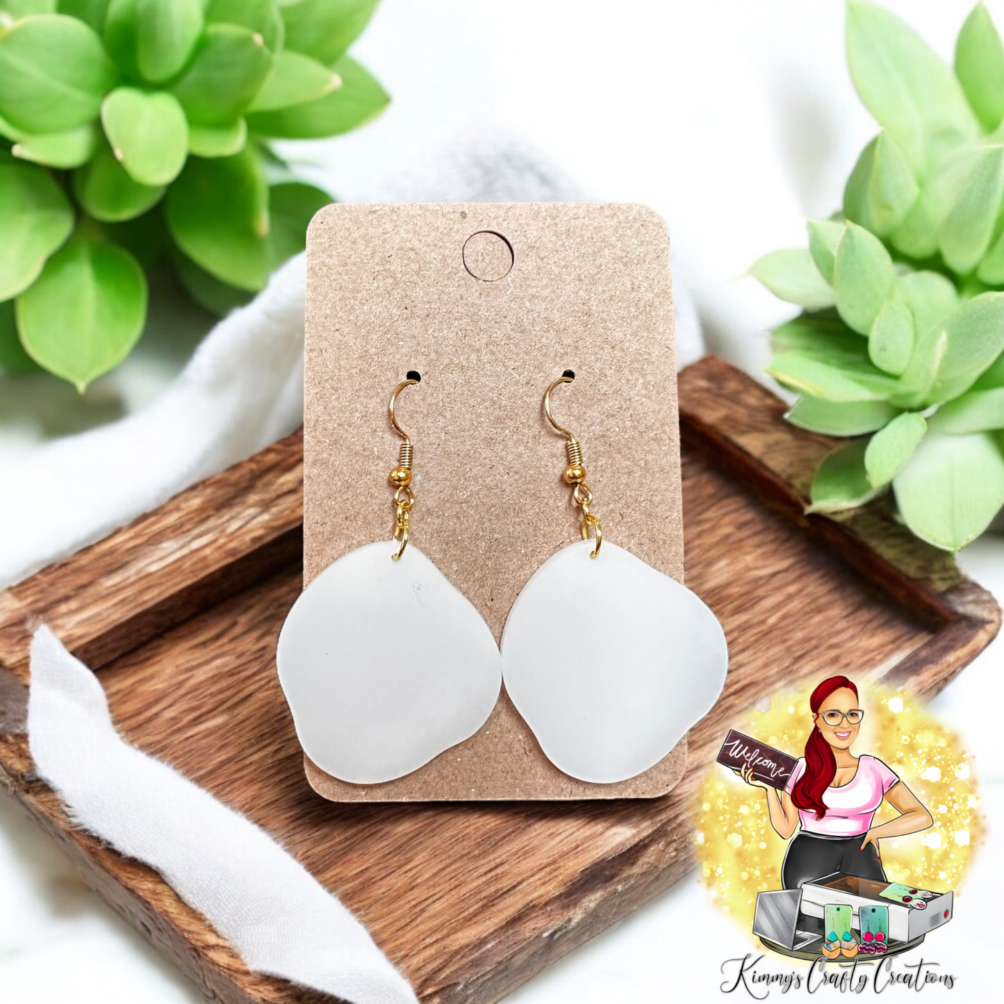 Geometric Blob Shape Earrings