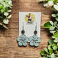 Blush Blue Floral Dangles
