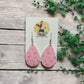 Pink Bow Print Teardrops