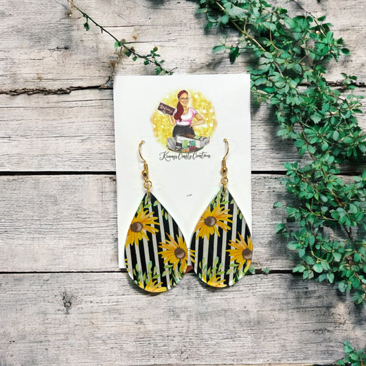 Striped Sunflower Teardrops